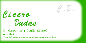 cicero dudas business card